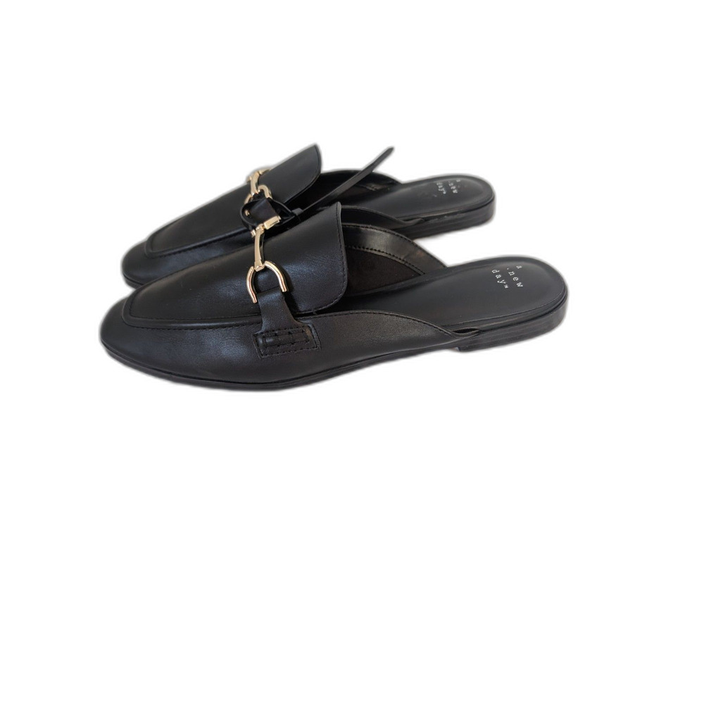 Women's Sandy Mule Flats -A New Day- Black Size Various Size 9.5 - Picture 5 of 8